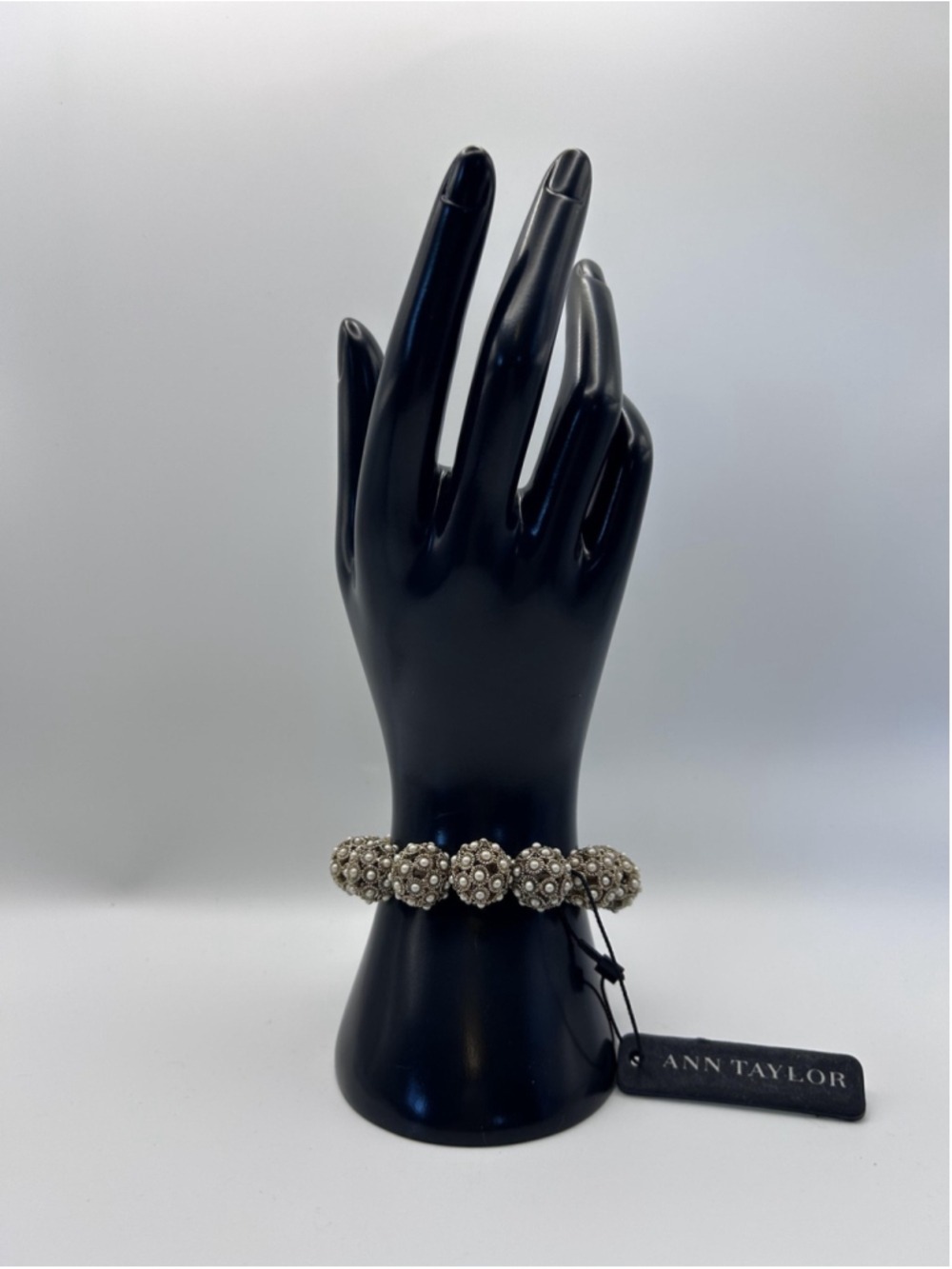 Bracelet Ann Taylor Gold Tone Imitation Pearl Beaded Stretch Fashion‎ Jewelry